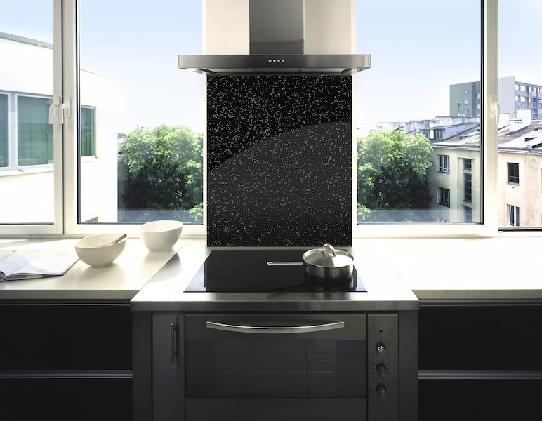 Hot sell 6mm back slplash glass tempered glass splashback for kitchen