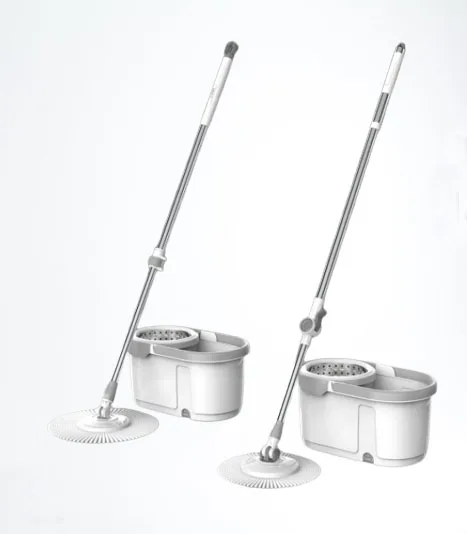 China Cleaning Household Wholesale Customized Good Quality Spin magic Mop Round Flat Stainless Steel Clean Mop Set Spin 360 Mops