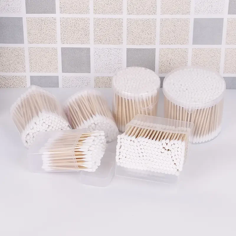 Eco-friendly Bamboo Cotton Swabs Baby Ear Buds Women Wooden Cotton Buds For Beauty  Personal Care