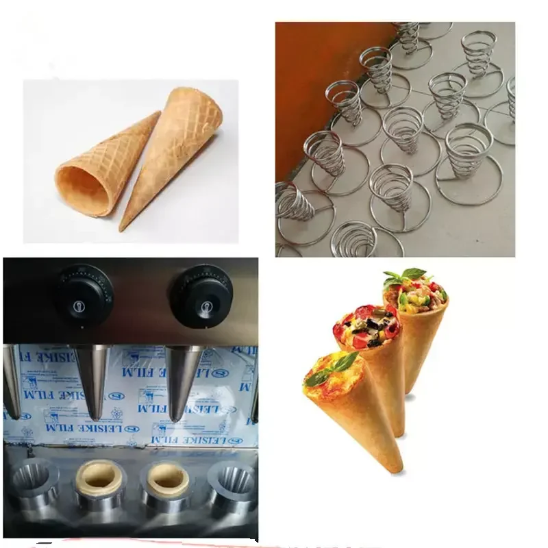 High Productivity Kono 2 Head Pizza Cone Molding Umbrella Pizza Machine