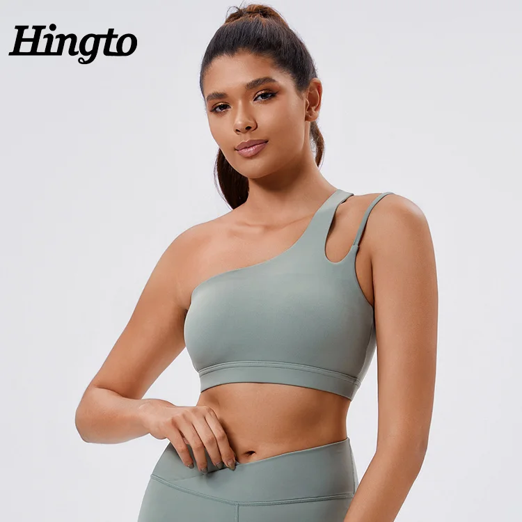 Women Yoga Bra Fitness Running Tops Sports High Quality Asymmetric Sport Gym Bra For Women Custom Logo Sports Active Wear Bra