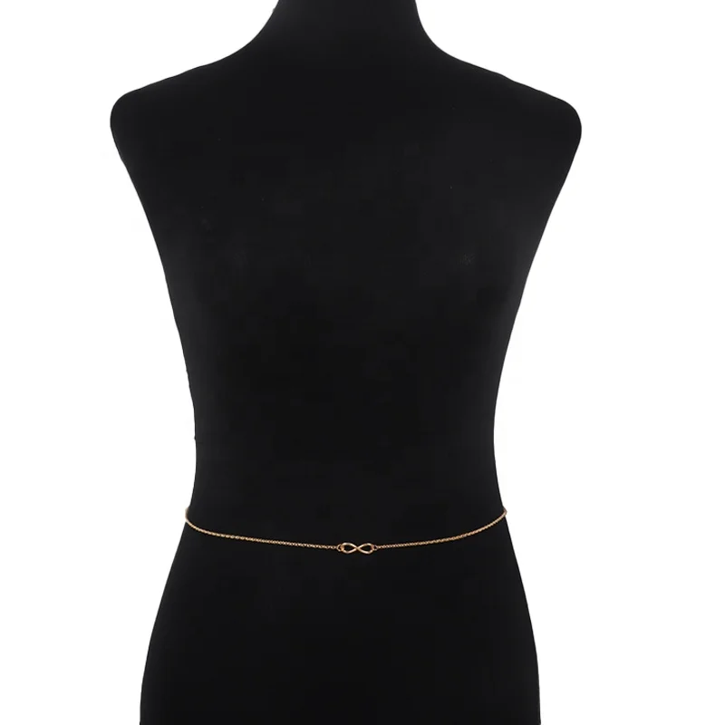 2022 трендовая цепочка на талию, цепочка на талию в форме 8, сексуальная простая металлическая цепочка на талию в стиле INS, хип-хоп, популярная цепочка на живот для девушек