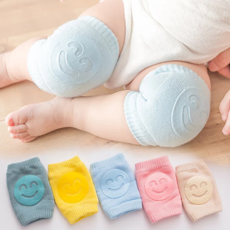 2021 Silicone Baby Elbow Knee Warm Breathable Anti Slip Crawling Cotton Baby Knee Pads Brace Protector
