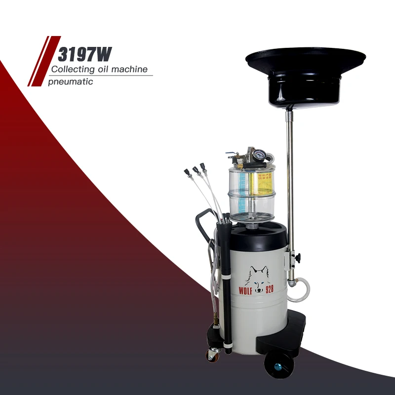3197W 72L Pneumatic Collecting machine for engine Oil / engine oil collecting Machine With Measuring Cup