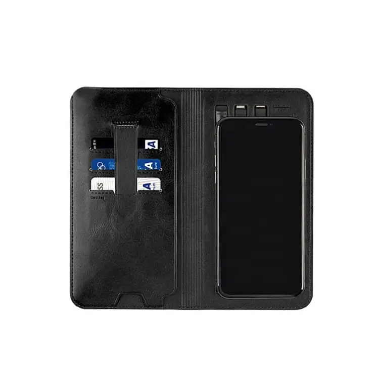 New Fashion Leather Power Bank Wallet Men Wallet With Power Bank,Money Purse With Card Holder