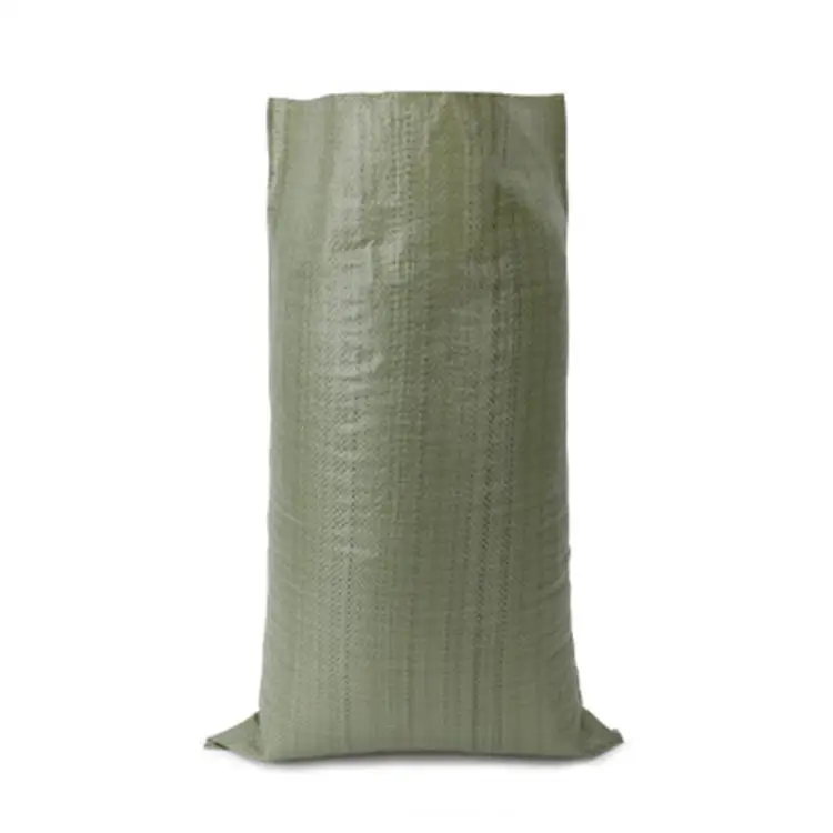 
25kg 50kg 100kg Green woven polypropylene sacks river sand bags 