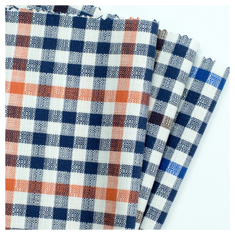 Wholesale Yarn Dyed Tartan Plaid Shirt Cloth 100 Pure Cotton Fabric