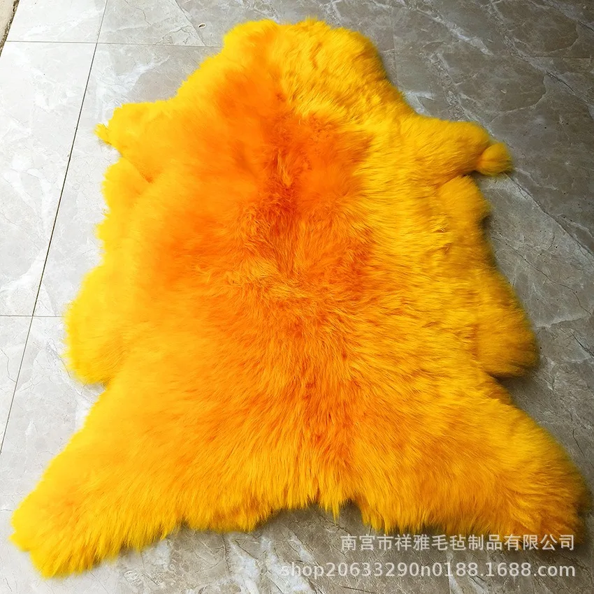 Colorful Australian Fur Large Hair Fine Leather Color lion Head Whole Sheepskin Dance lion Dragon lion Decorative Hair