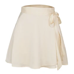 2023 New fashion Women summer Skirt One Piece Silky Satin Mini Skirt A-line Short Skirt