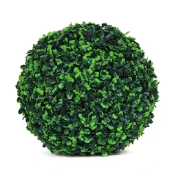 Topiary high quality plastic hanging artificial grass ball decorative boxwood weeding flower ball