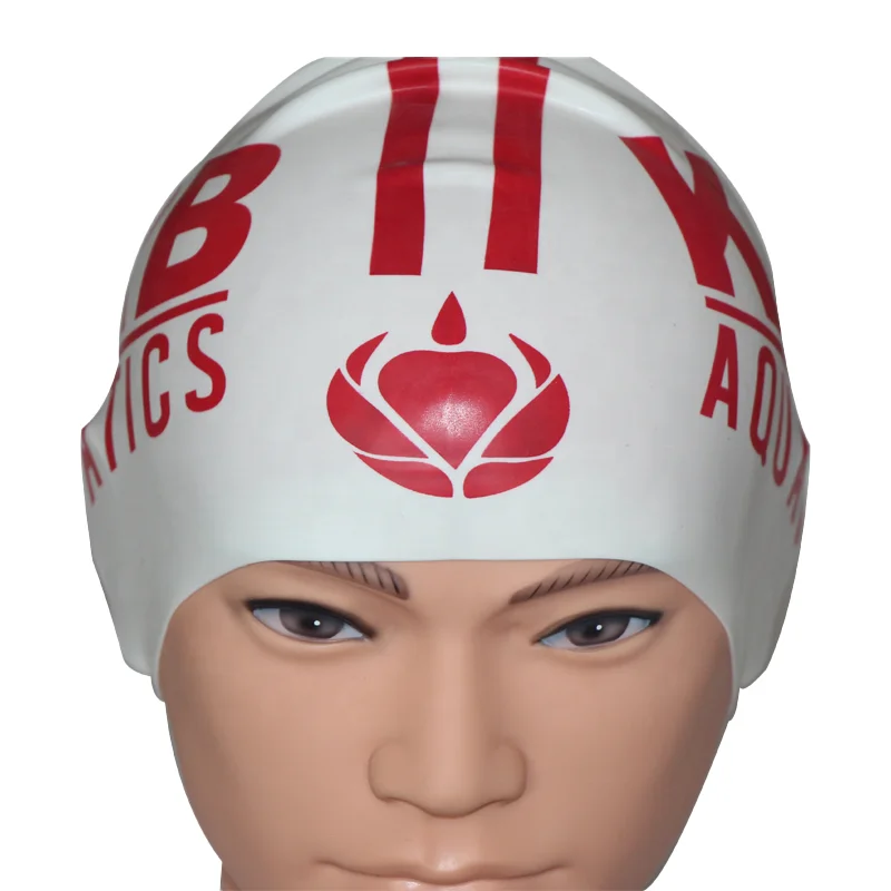
Wholesale Adult Customized Logo Waterproof Swim Caps Printed Silicone Swimming Cap Large Swimming Caps 