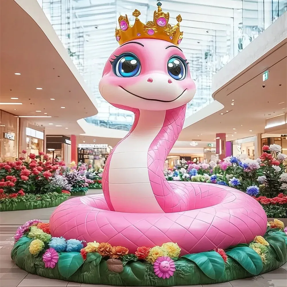 Giant Inflatable snake  Model Cartoon Inflatable Mascot Wild Tiger Event Decoration Inflatable Art Sculpture