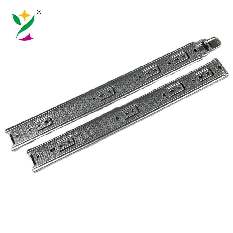 YUXING metal full extension furniture rails drawer guide kitchen cabinet damper heavy duty drawer slide
