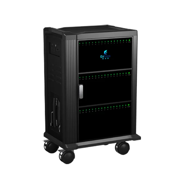 Cold Rolled Steel 48 Ways USB trolley Charging Cart with single iron door