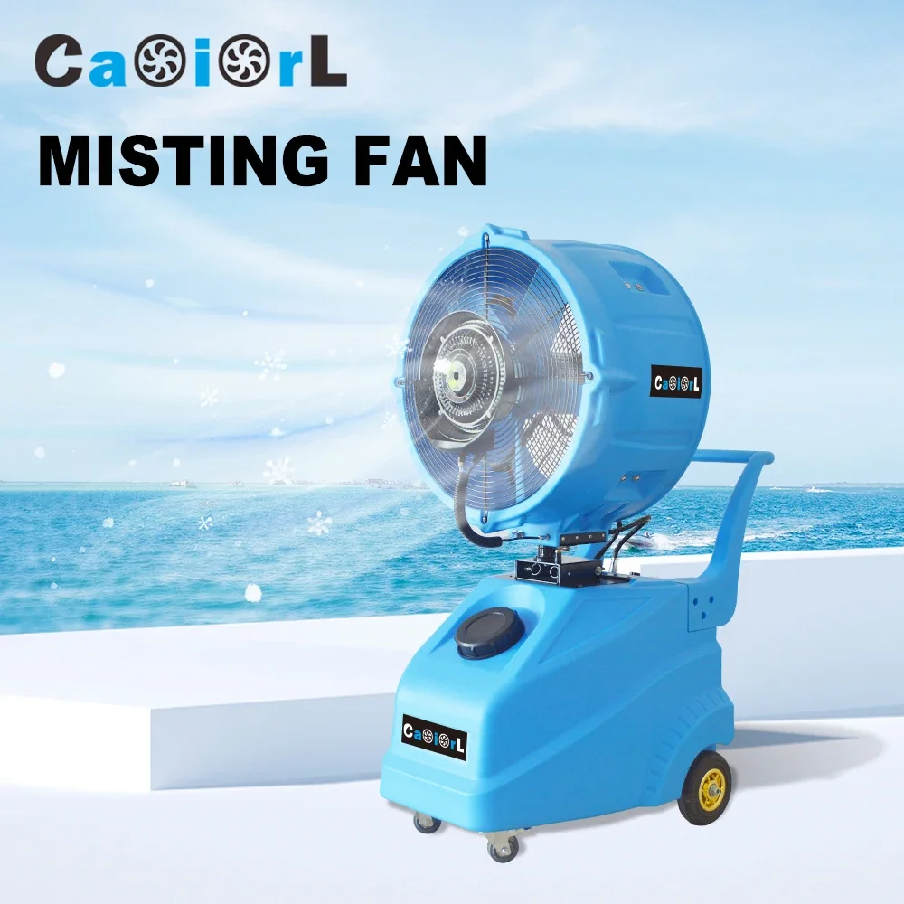 103 Gallon Powerful Oscillating Mobile Portable Misting Fan System Commercial Spray Mist Fan with Water for outdoor coolers