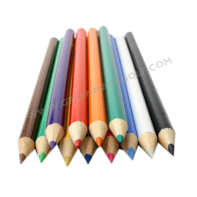 Personalized pencils natural mini colored wooden golf pencils HB pencils in box