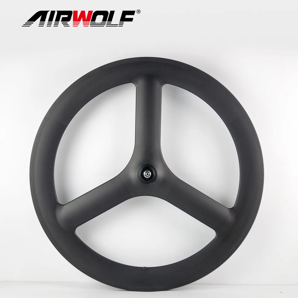 700C с дисковыми тормозами 65 мм Tri спица колеса автомобиля довод/трубчатый нагреватель 23 ширина 3 спицевое углеродное волокно для велосипеда