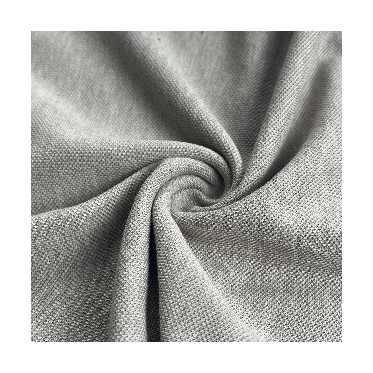 High Quality 200gsm 57% Cotton 48% Polyester 5% Spandex Soft Antibacterial Breathable CVC Single Pique Knit Fabric