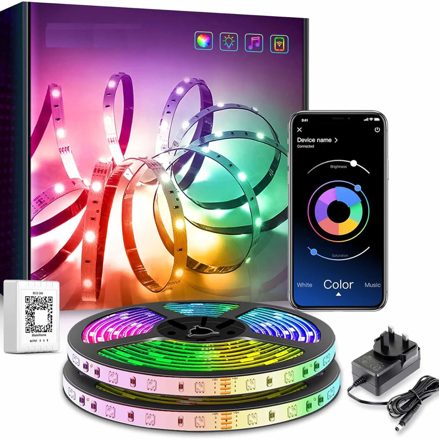 Точечные товары для гостиной 10 м 20 30 RGB инфракрасное управление Luces светящееся украшение 3535 лента освещение Светодиодная