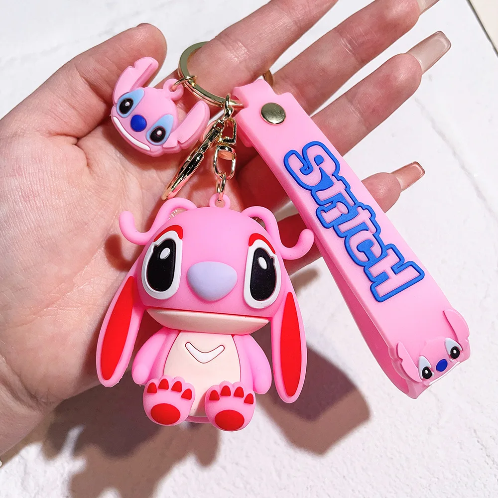 3d Cartoon Pvc Keychain Custom Stitch Doll Plastic Promotional Gifts Keyring Key Chain