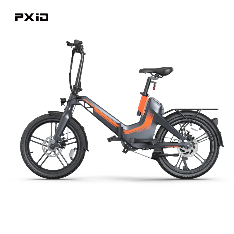 7 Speed Gear Electric Bicycle 2 Wheels 2022 Wholesale Folding Electric Bike 250W Motor  10.4Ah  E Bike with LED Display Adult