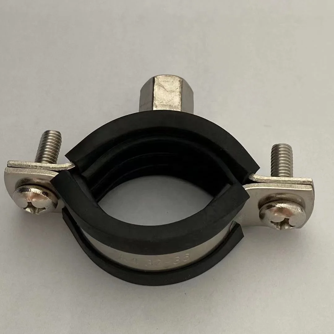 Factory Wholesale Cast Iron Pipe Clamp Hangers Rubber Lined Metal Spring Clamp Clips for Hdpe Ppr Pvc Pipe