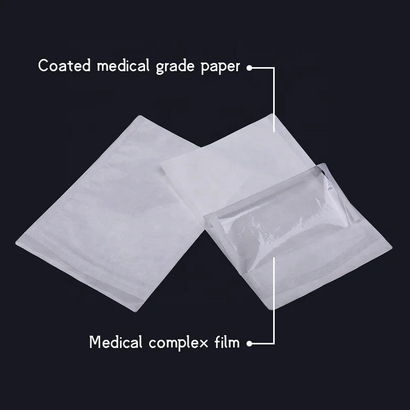 EO gas sterilize heat-sealing medical paper and transparent film pouch