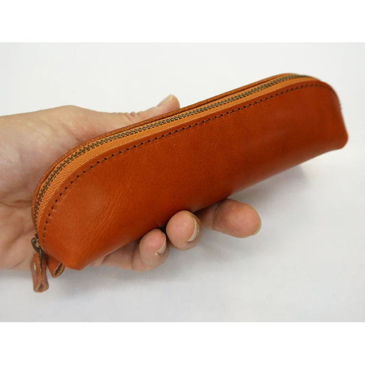 
Japanese school supplies genuine leather customised pencil case 