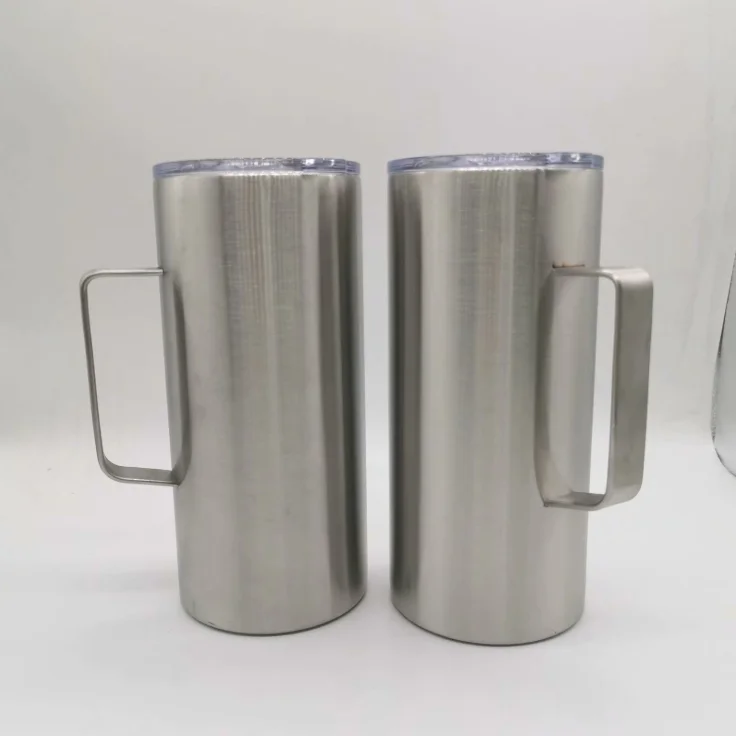 24 oz Insulated coffee mug double walled personality classic stainless steel travel mug reusable withe lid