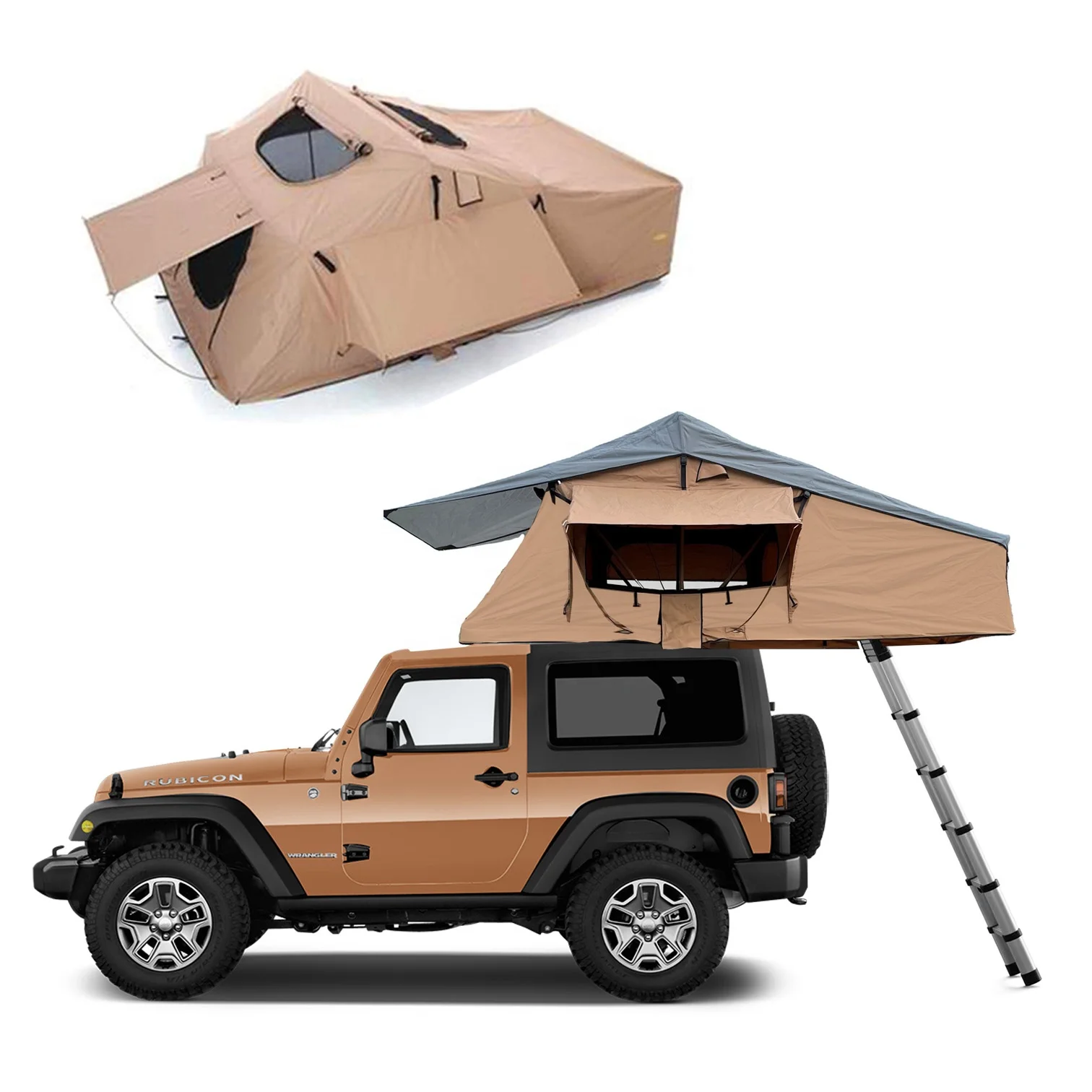 Sunprotection Waterproof Oxford Fabric 3 4 Persons Aluminium Roof Top Tent Manufacturers