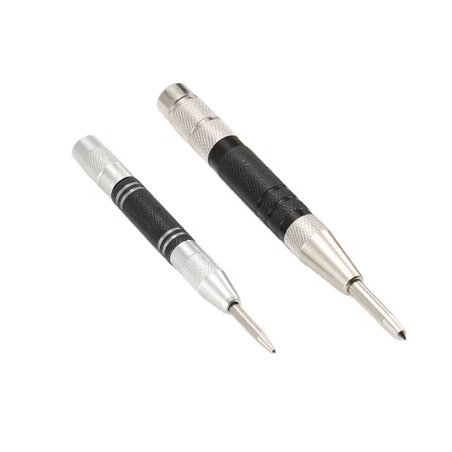 Сверхпрочный автоматический центральный дырокол черный стальной пружинный Дырокол с регулируемым натяжением ручной инструмент для металла или