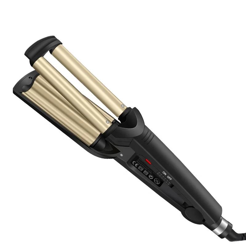 Factory Hair Curling Iron Three-tube curling Deep Big Waver Hair Curler Hair Styling Crimper Fast Heating 3 Barrel Curling Rose