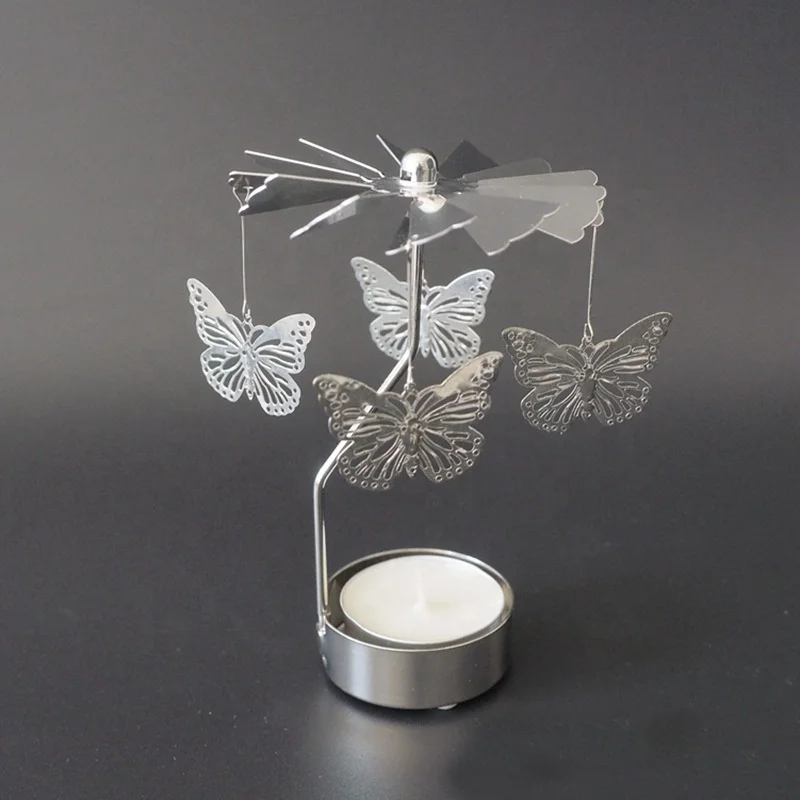 Вращающийся роскошный массажный подсвечник с вращением металлический вращающийся для чая