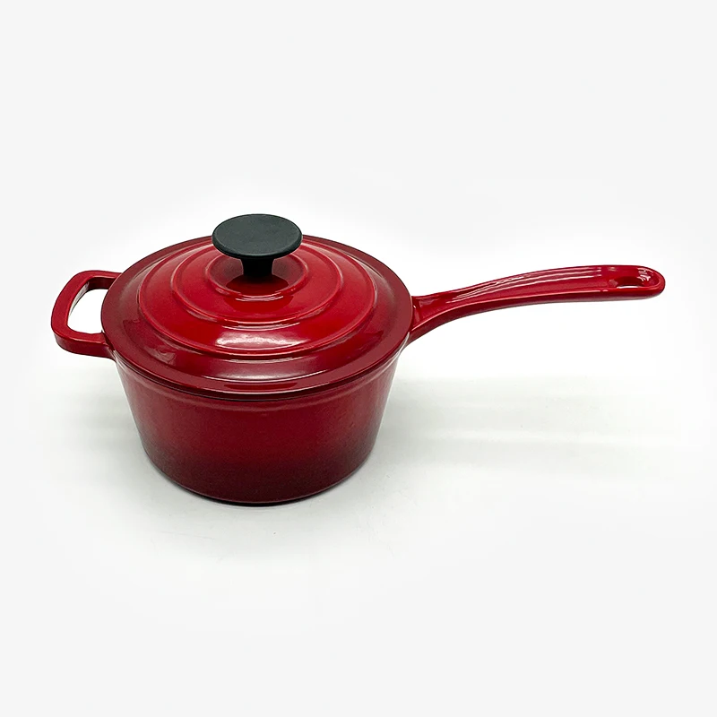 Factory Wholesale Enamel Cast Iron Milk Pot Non Stick Cast Iron Casserole Milk Boiling Pot