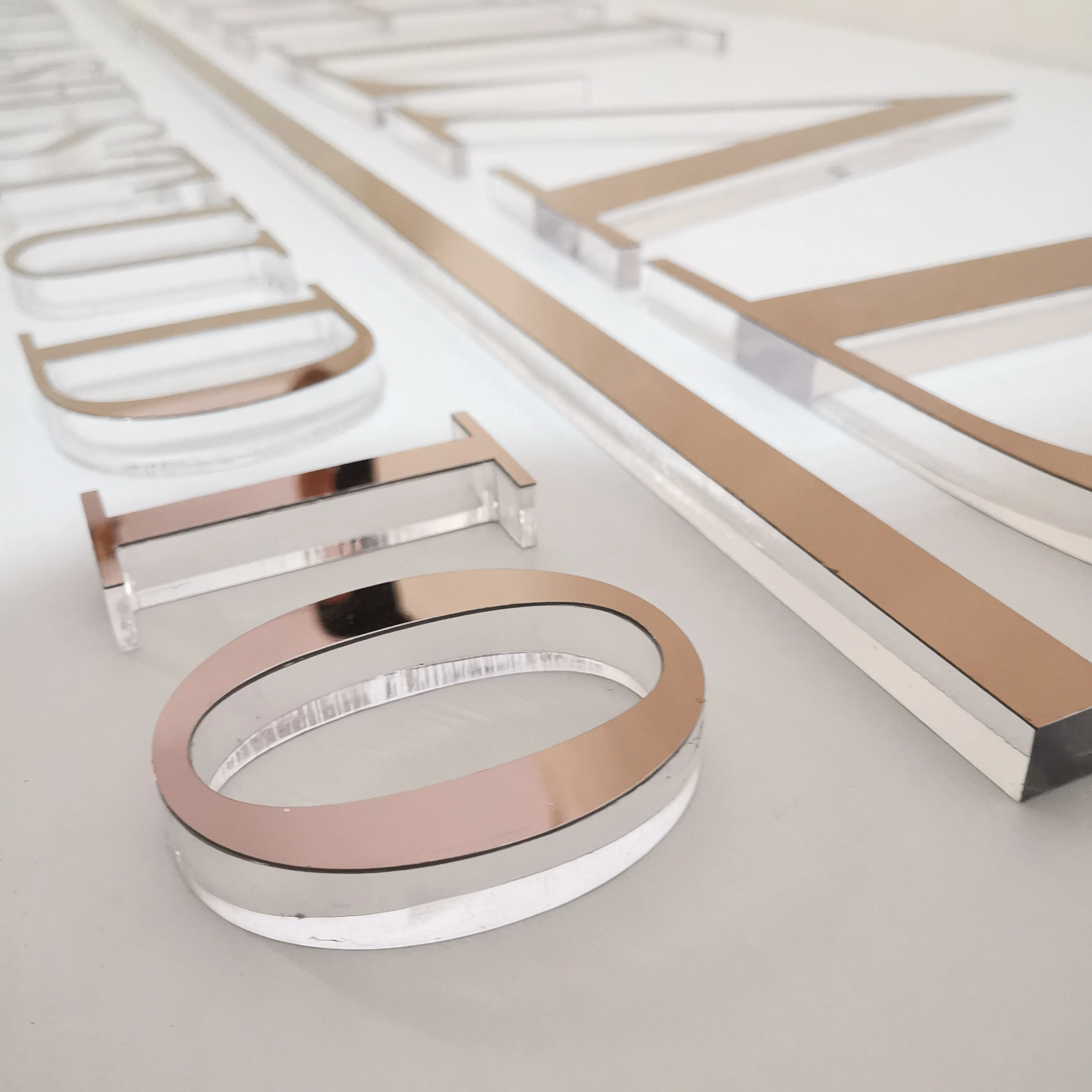 Custom gold acrylic sign acrylic letters large fillable acrylic letters