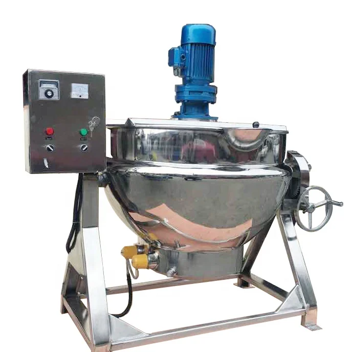 Stainless steel electric/ steam heating jacketed kettle tilting cooking kettle