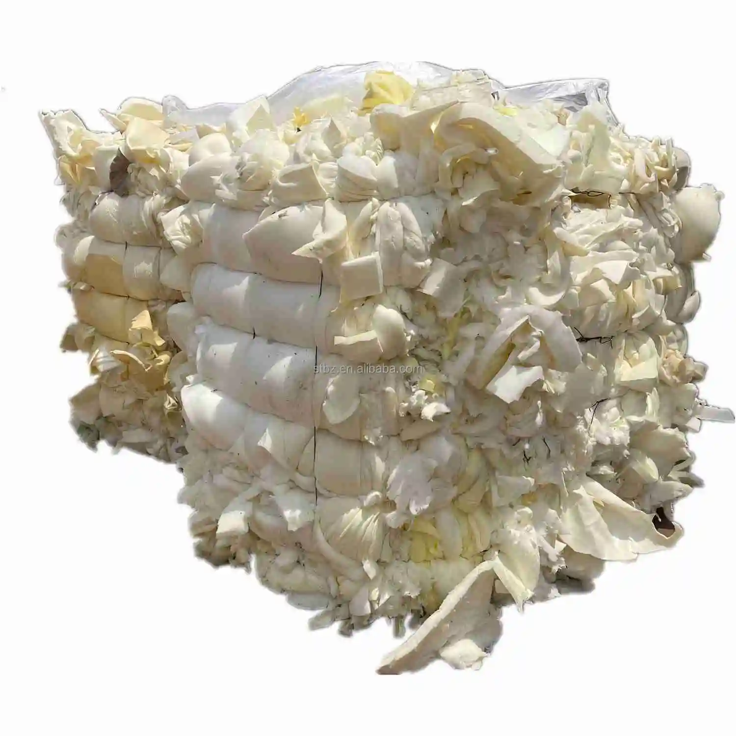 Dry and clean white and yellow foam scrap with 10% skin without water (1600322588105)