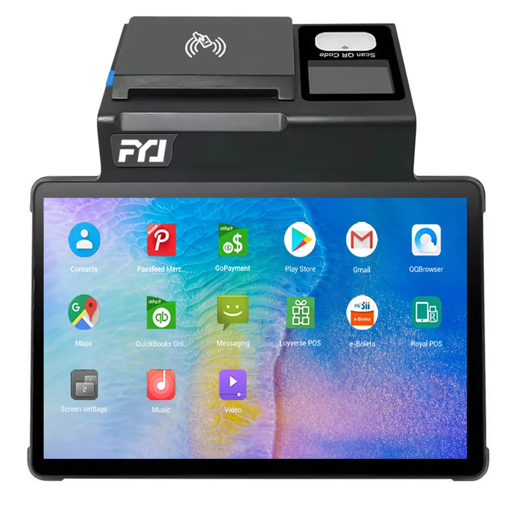 FYJ F1-T1 11 дюймов Pos Atm машина NFC кард-ридер Настольный Pos-терминал Android все в одном кассовый аппарат платежные планшетные системы