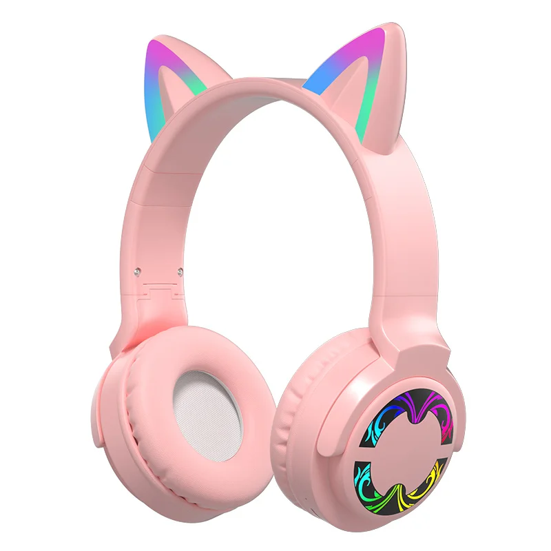 2021 New Product Cute in-ear Girl Pink Gaming Audifonos Children Cartoon Wireless Headphones