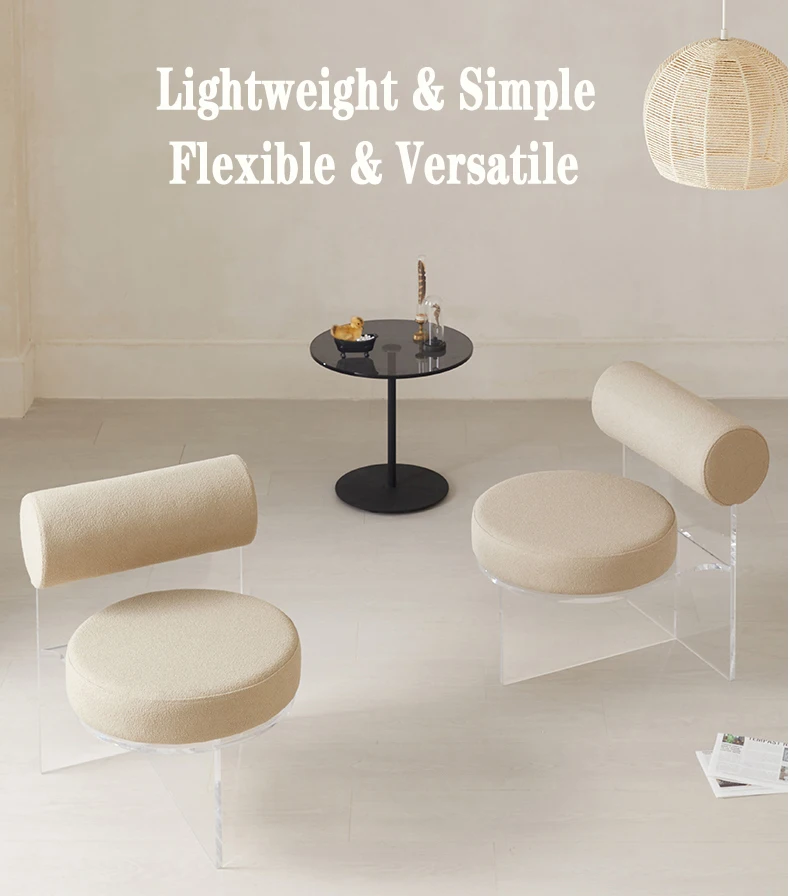 Mid Century Victoria Furniture Modern Armless Polycarbonate Dining Chair Crystal Transparent Plastic Clear Acrylic Ghost Chair