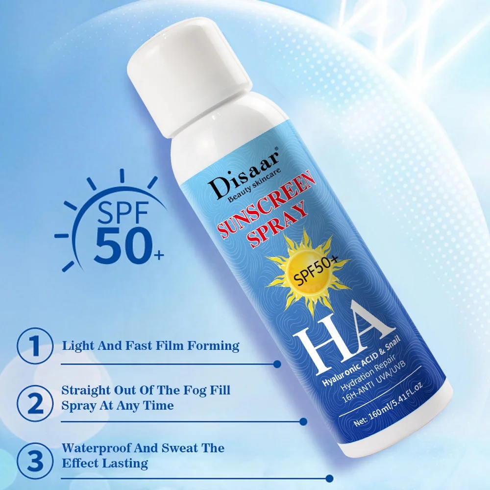 Disaar Солнцезащитный спрей Гиалуроновая кислота Улитка увлажнение spf50 +