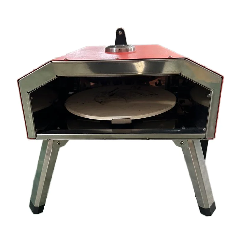 Commercial Steel and Metal Wood Pellet Pizza Oven With Gas Burner Smokeless and Folding Features for Home Kitchens and Parties