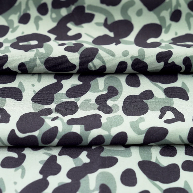 Трикотажная ткань с животным принтом, Леопардовый принт, 50 D, 153 см, ширина 240 г, полиэстер 77%, спандекс 23%, трикотажная ткань