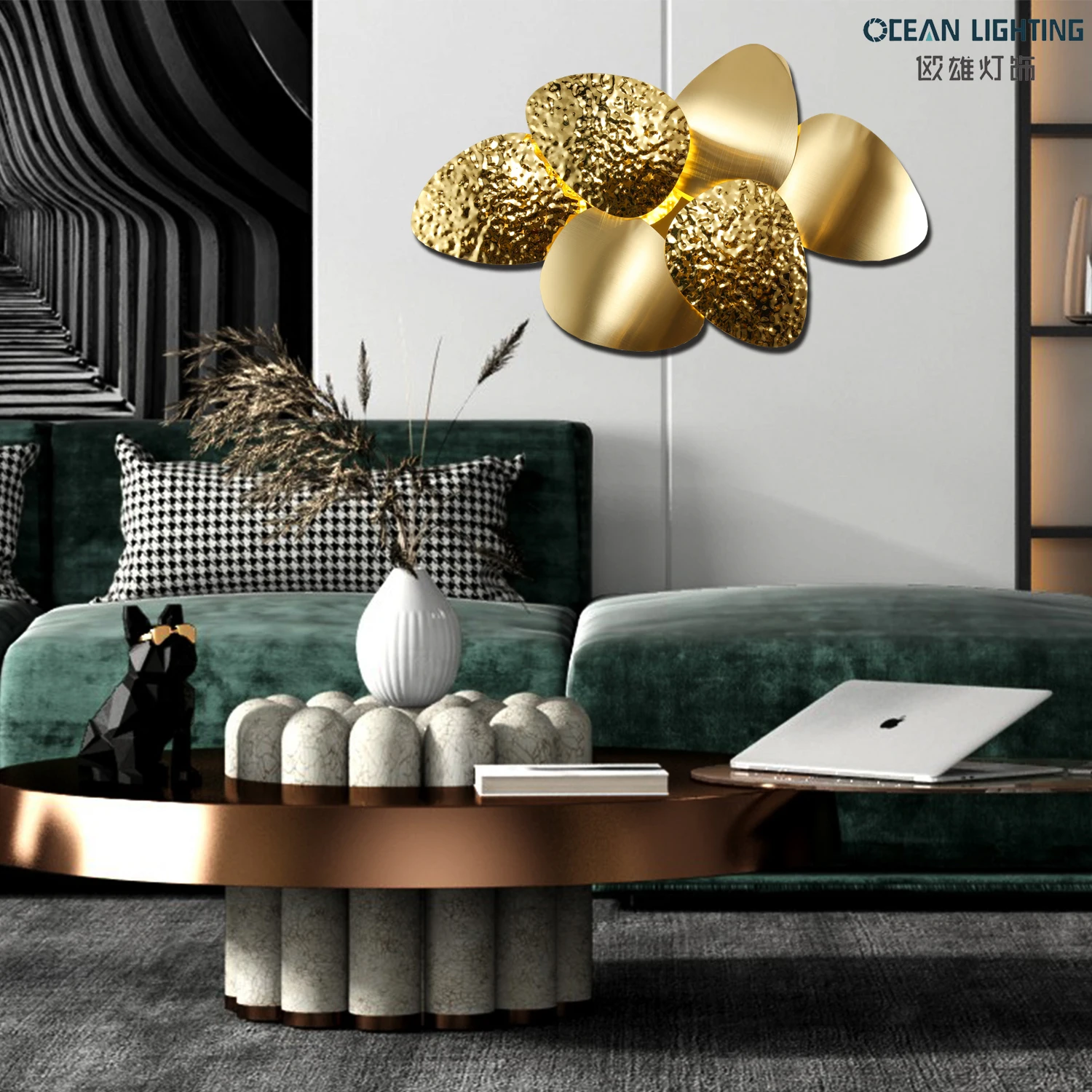 Large Indoor Nordic Fixture Garden Living Room Interior Wall Lamp Crytstal Luxury LED Modern Wall Lamp Lighting