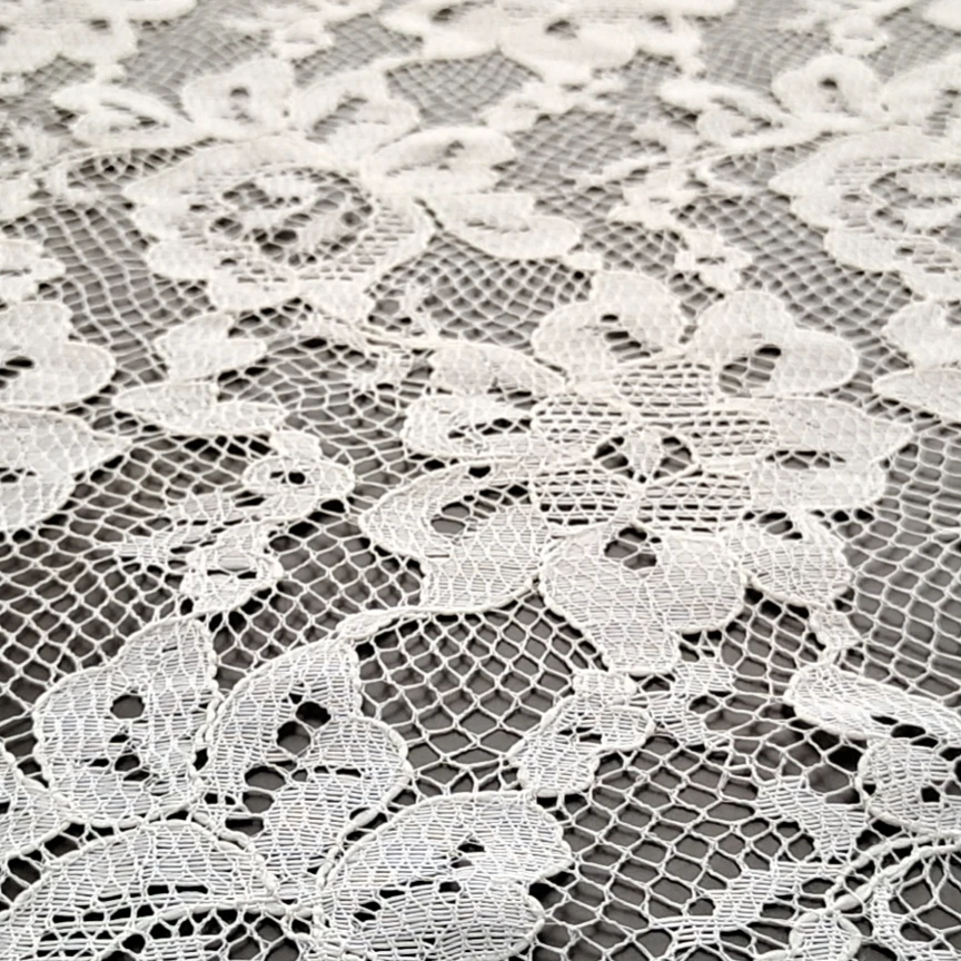 100%polyester knitted frivolous lace wedding lace fabric white fabric lace with sequins bridal fabric