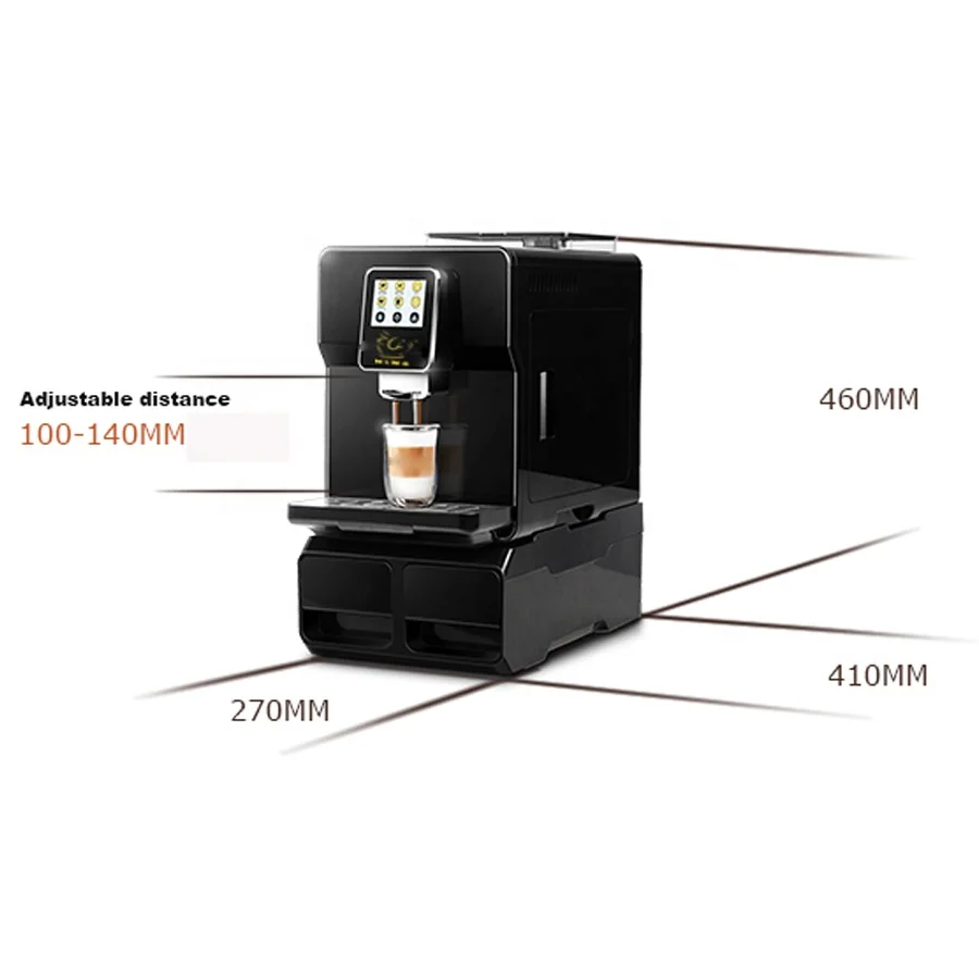 Hot milk foam with full touch screen automatic coffee machine