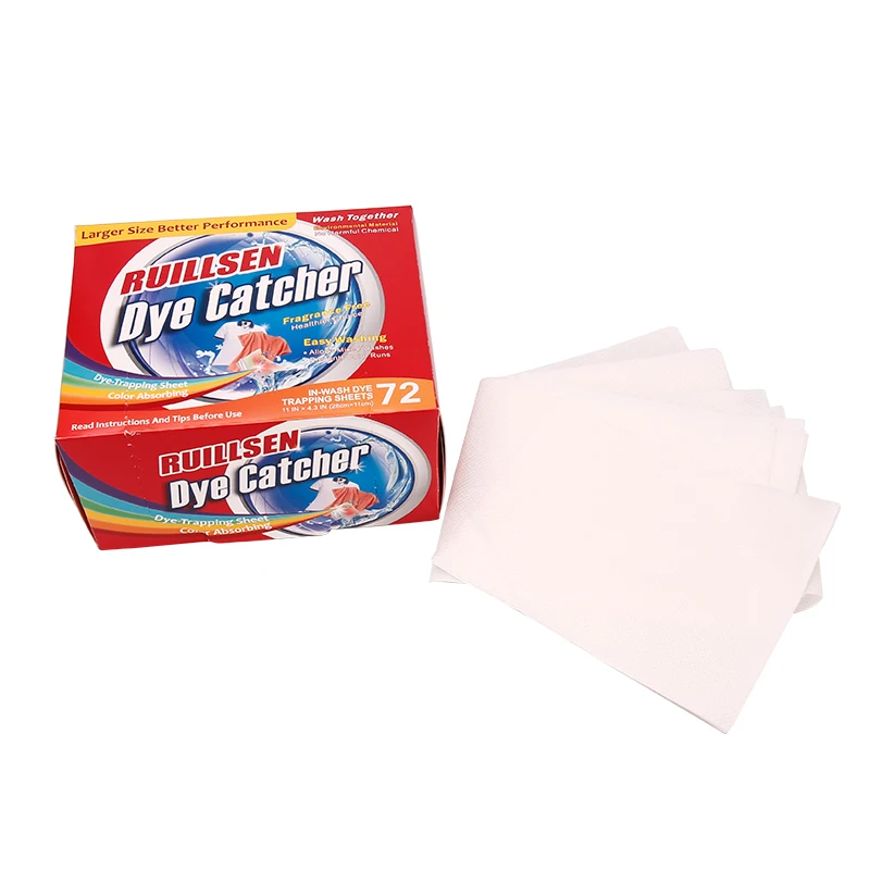 Mix Color Clothes Wash together Dry Colour Absorbing Tablets Sheet laundry magic color grabber sheet DYECATCHER