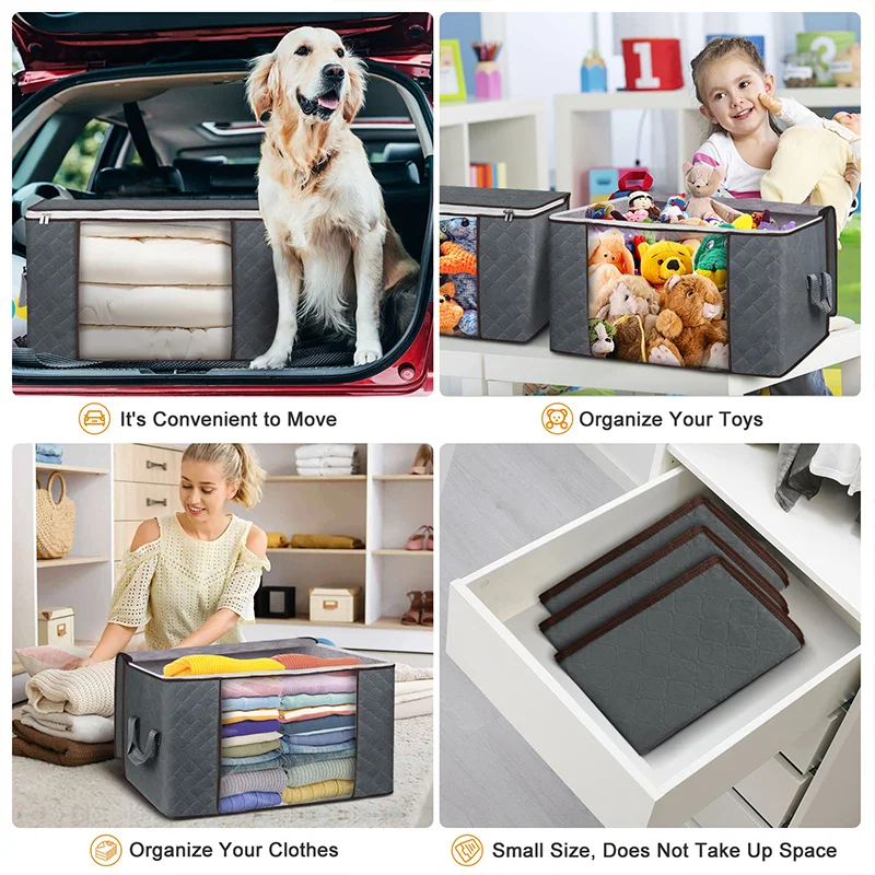Home Organization Made Easy Storage Containers with Lids for Sheets Clutter Free Storage More 6 Pack