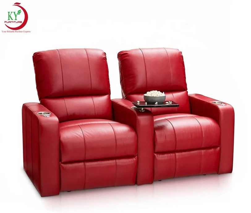 JKY Adjustable Electric Recliner Chair Theater Furniture Commercial Furniture Synthetic Leather Cinema Theatre Sofa