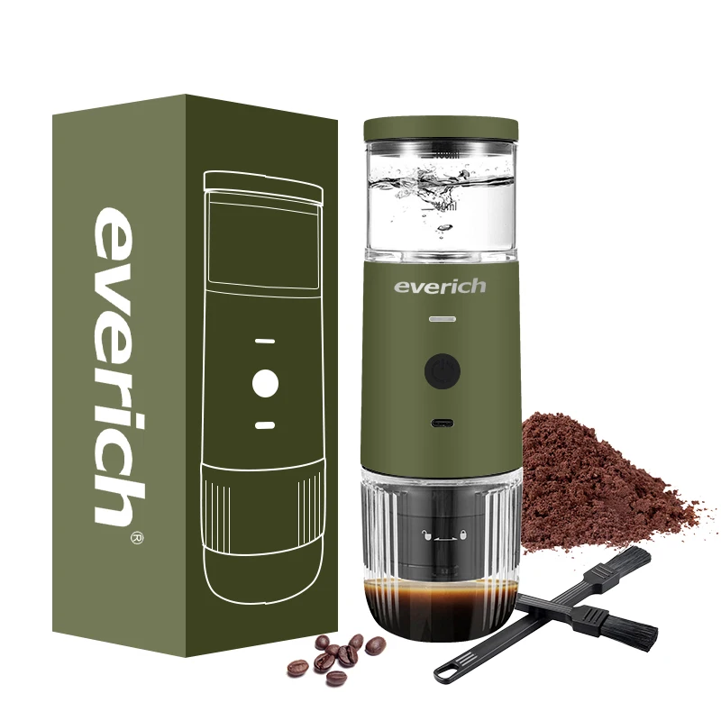 Popular Design Portable Coffee Grinder With Drip Coffee Function Easy To Use Black Coffee Maker